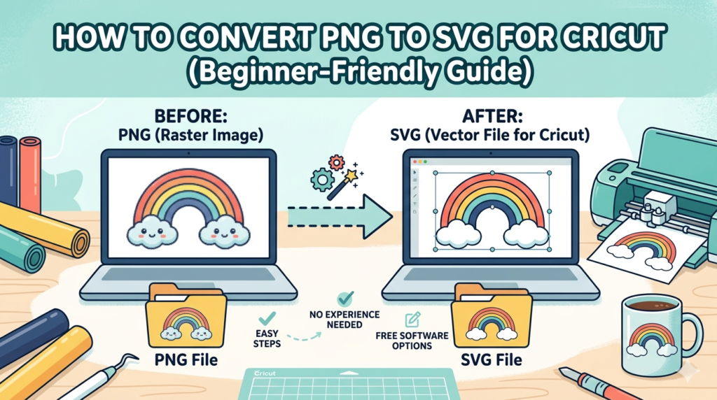 How to Convert PNG to SVG for Cricut (Beginner-Friendly Guide)